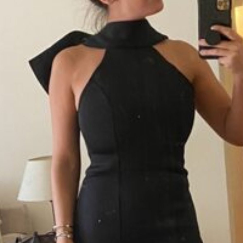 Reg. & Plus Size STATEMENT MAKER Lady in Black Bow - Picture 8 of 12